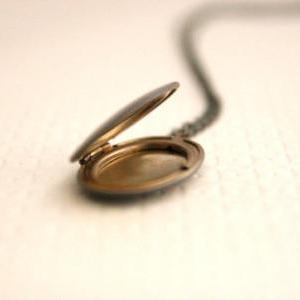 Grey Locket Necklace // Bridesmaid Gifts //..