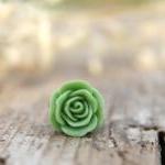 Apple Green Rose Flower Ring // Bri..