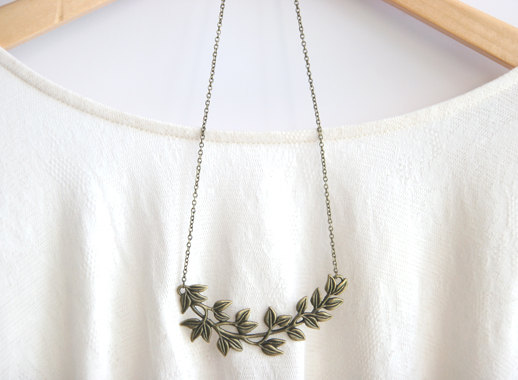 Woodland Large Branch Necklace // Garden Necklace // Rustic Outdoor Wedding // Bridesmaid Gifts
