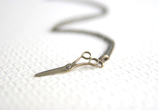 Scissor Sewing Necklace // Bridesmaid Gifts // Costume Jewelry // Vintage Wedding Jewelry